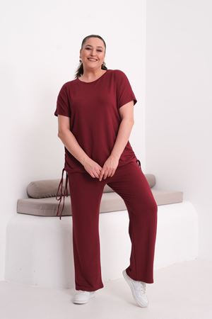 BORDO İP DETAYLI LİKRALI TAKIM   