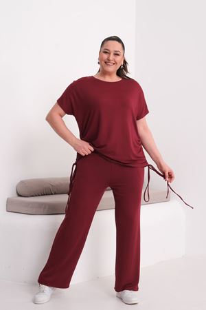 BORDO İP DETAYLI LİKRALI TAKIM   
