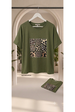 LEOPAR HAKİ TİŞÖRT    