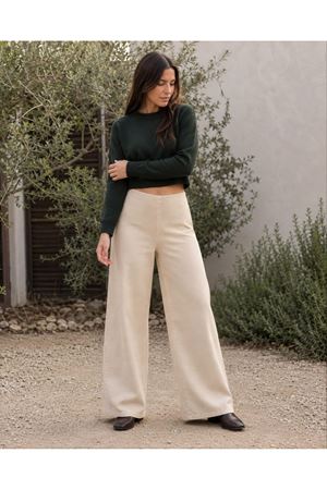 GİYİMCE BEJ BEL LASTİK PANTOLON   