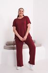 BORDO İP DETAYLI LİKRALI TAKIM   