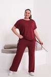 BORDO İP DETAYLI LİKRALI TAKIM   