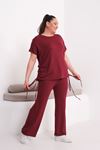 BORDO İP DETAYLI LİKRALI TAKIM   