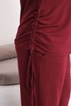 BORDO İP DETAYLI LİKRALI TAKIM   