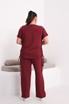 BORDO İP DETAYLI LİKRALI TAKIM   