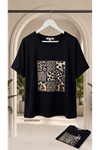 LEOPAR SİYAH TİŞÖRT    